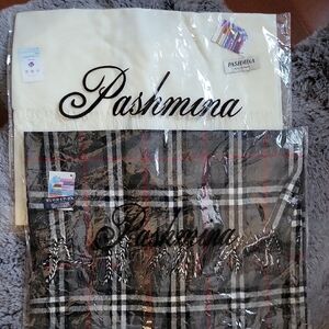 Pashmina Plaid Scarf Set